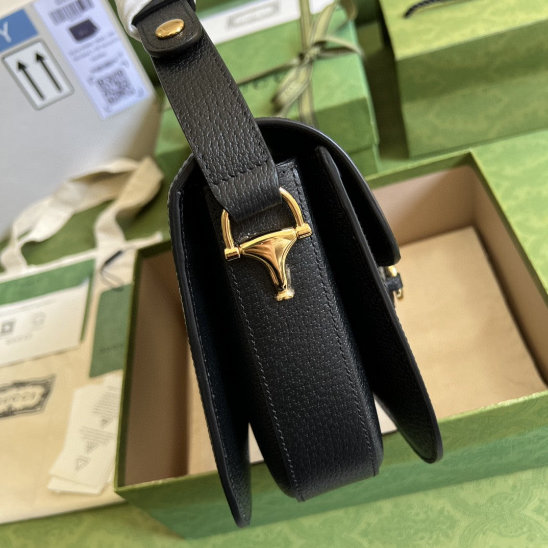 Gucci Horsebit 1955 Shoulder Bag 25cm 602204 Black