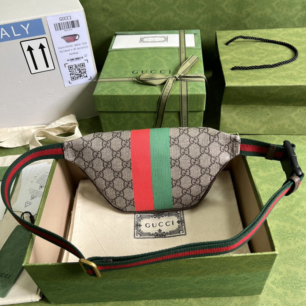 Gucci Tiger GG Belt Bag 23cm Brown