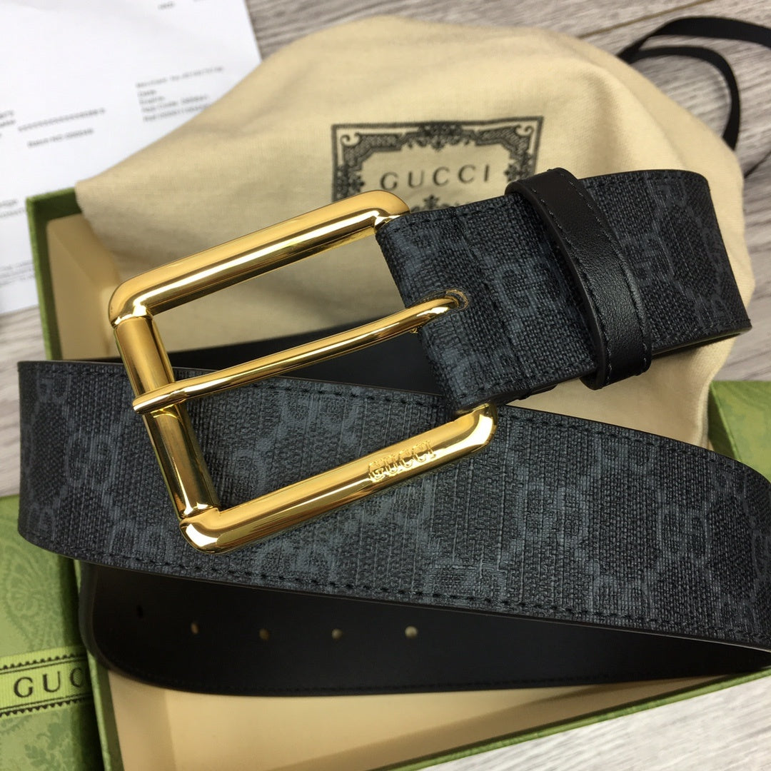 Gucci Belt With Square Buckle Black