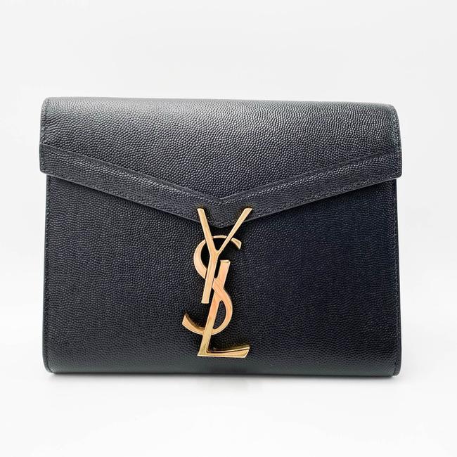 Saint Laurent Cassandre Wallet-on-chain Monogram Black Leather Cross Body Bag