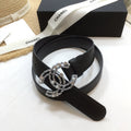 Chanel Belt With Double C Buckle Black