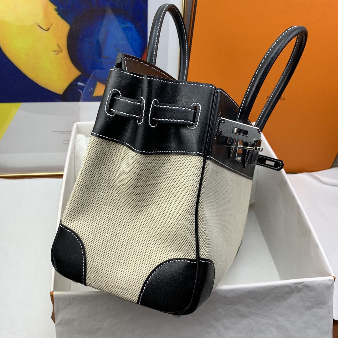 Hermes Birkin 30 Nata Swift Silver Hardware Bi Color