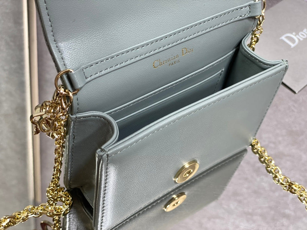 Christian Dior Grey Crossbody Bag 14cm