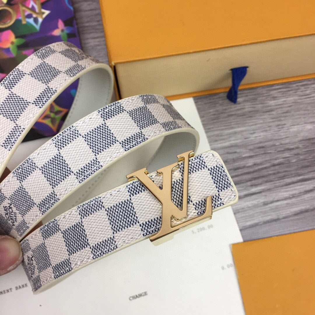 Louis Vuitton LV Initiales Reversible Belt White