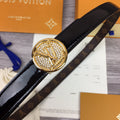 Louis Vuitton Cricle Reversible Belt Black