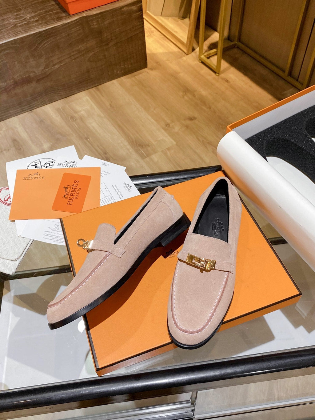 Hermes Destin Loafer Cream