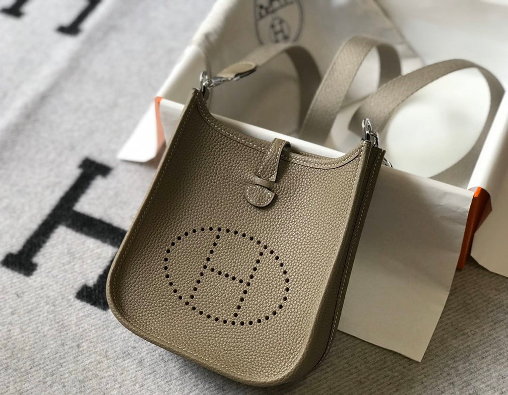 Hermes Handle Bag 17cm Grey