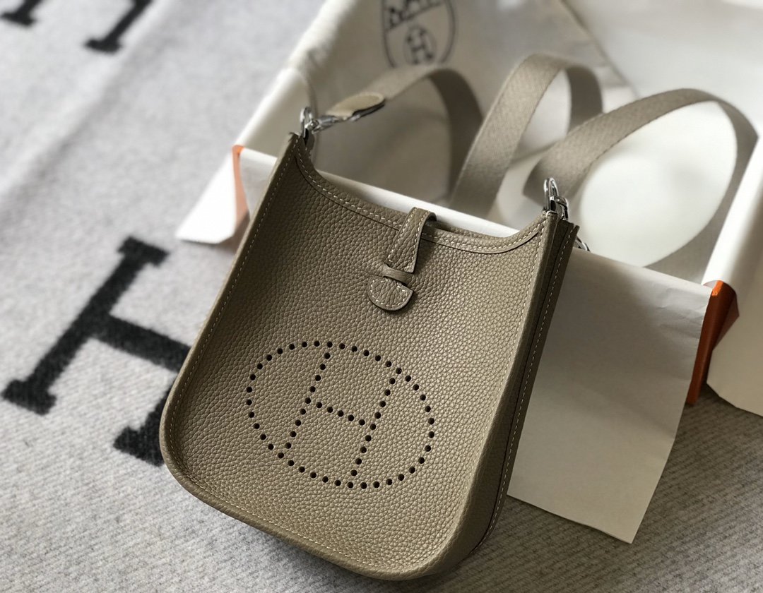 Hermes Handle Bag 17cm Grey