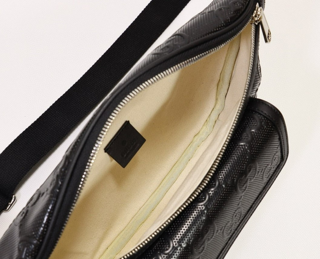 Gucci Embossed Belt Bag 28cm Black