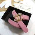 Chanel Belt With Double C Buckle Pink