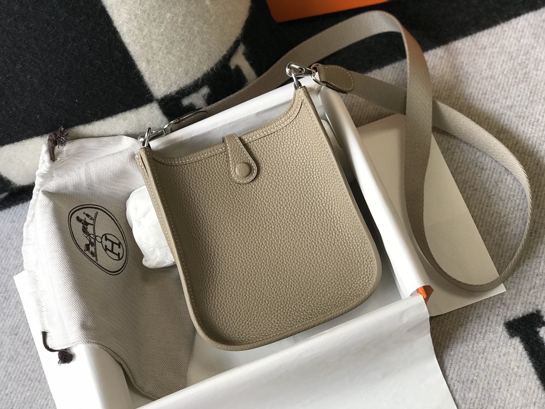 Hermes Handle Bag 17cm Grey