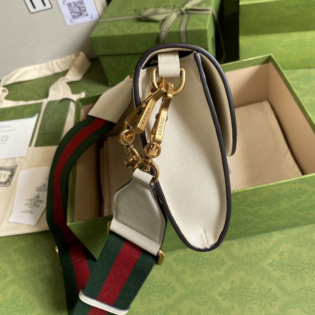 Gucci Horsebit 1955 Small Bag 26cm White