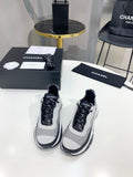 Chanel Open Shoes Grey/White