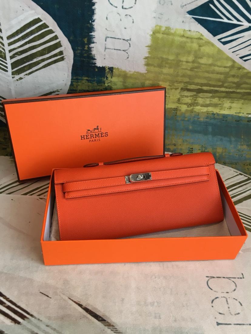Hermes Kelly Classic Wallet 31cm Orange
