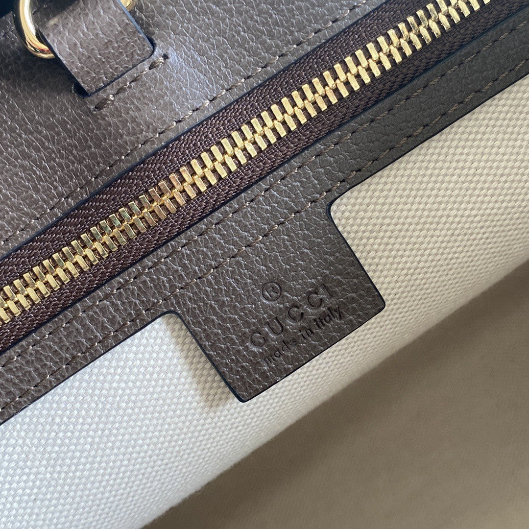 Gucci Medium Tote With Geometric Print 38cm Beige And Ebony