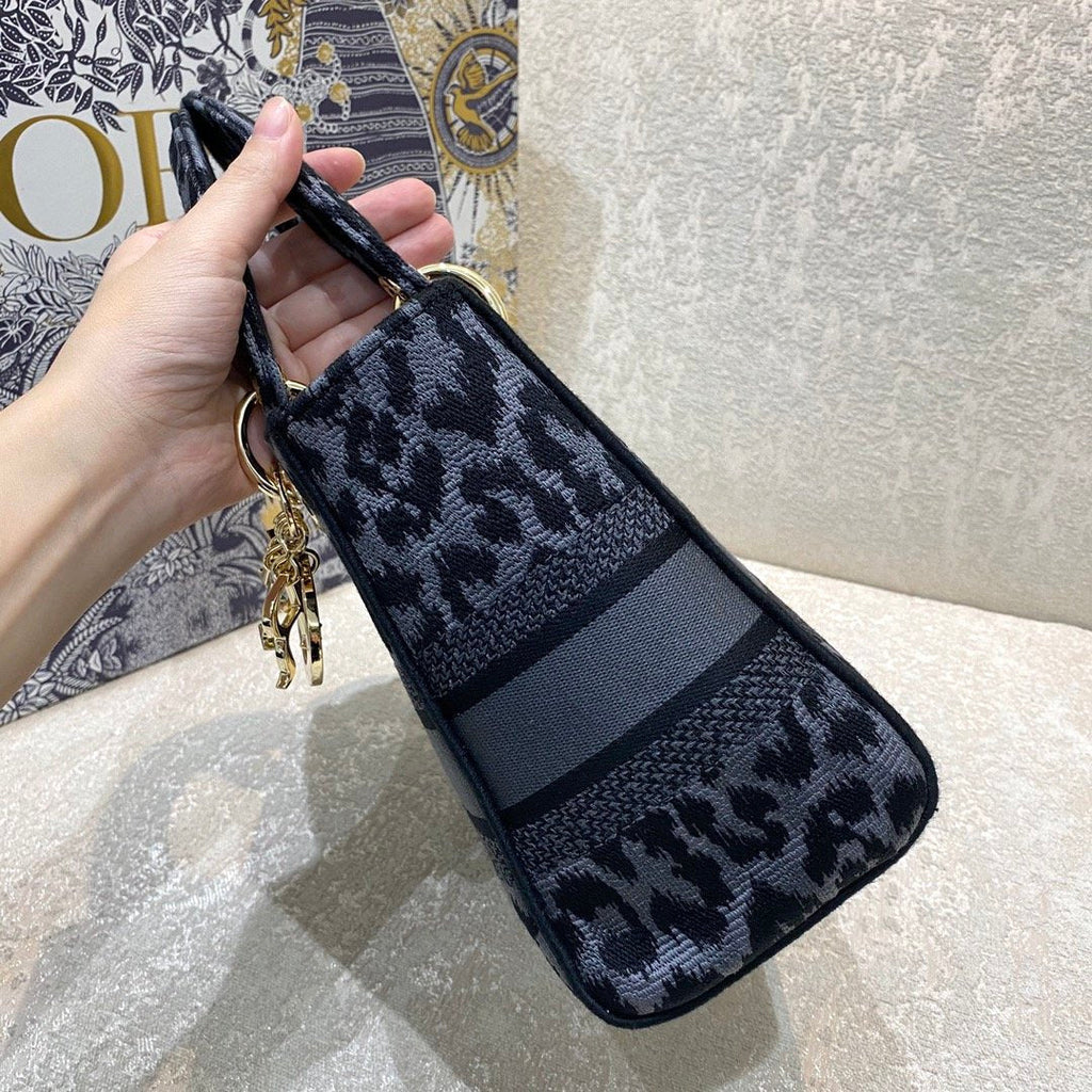 Christian Dior Medium Lady D-Lite Bag 24cm Leopard