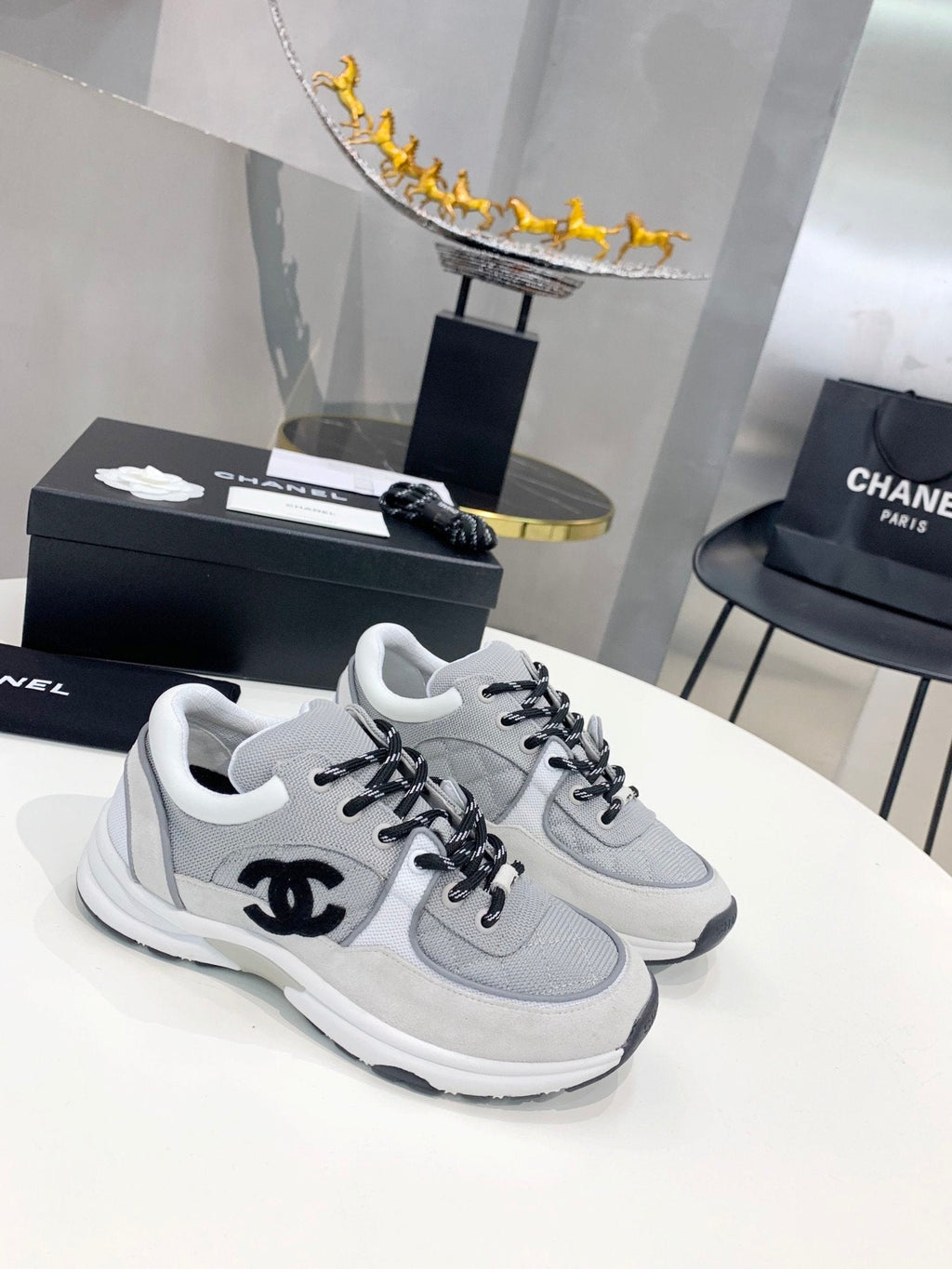 Chanel Trainers Sneakers Grey