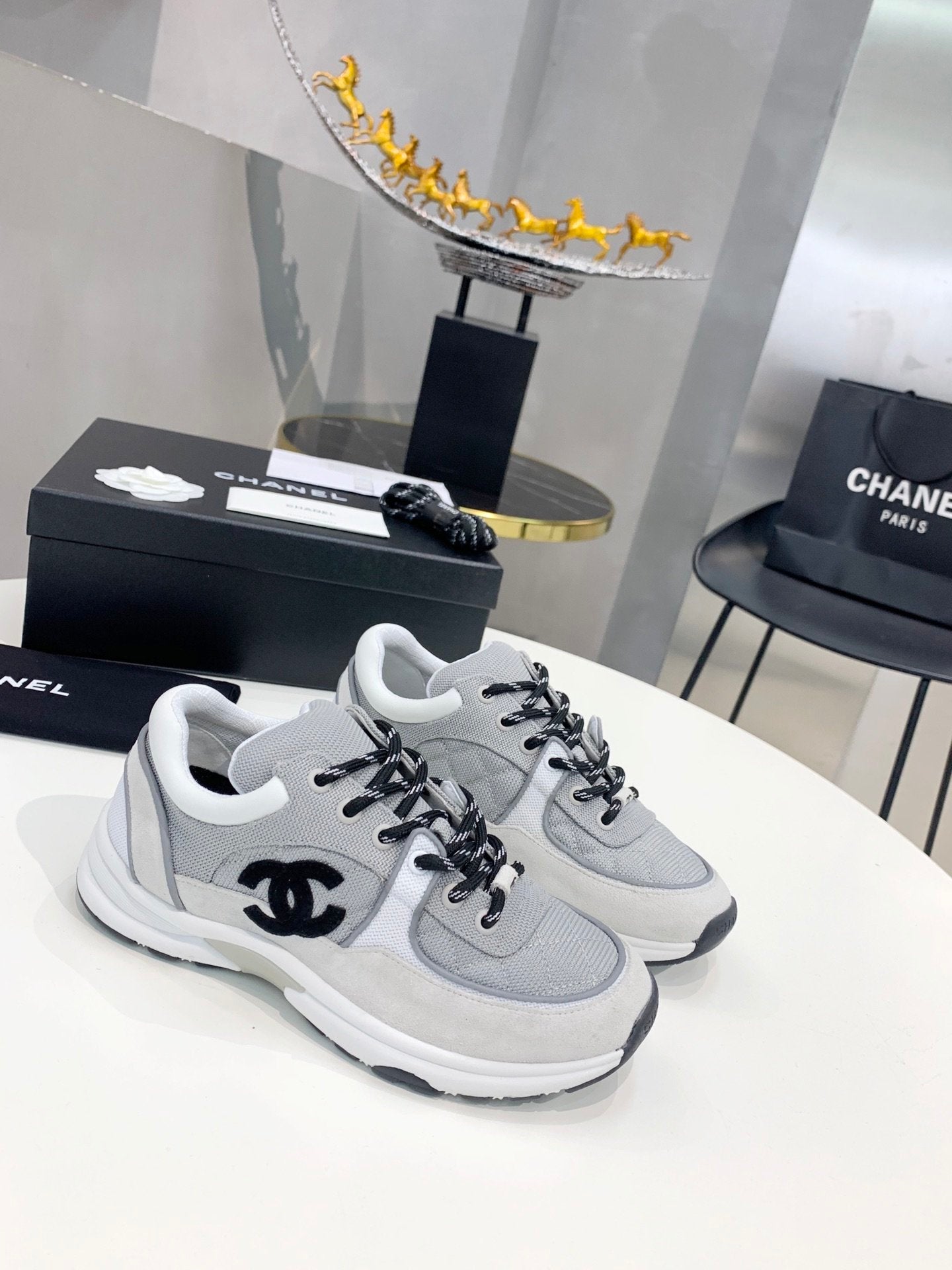 Chanel Trainers Sneakers Grey