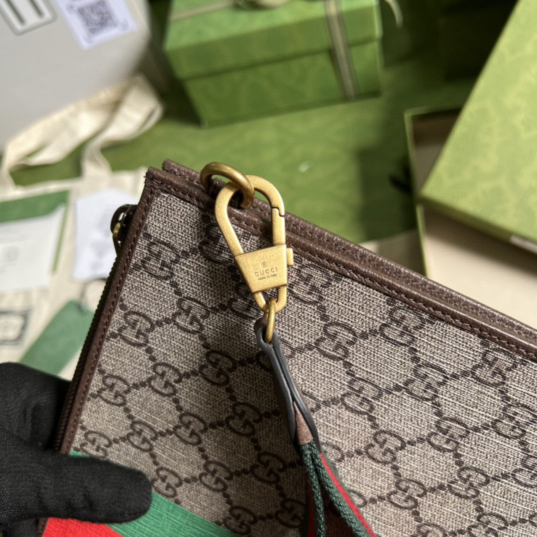 Gucci Tiger Clutch 28cm Brown