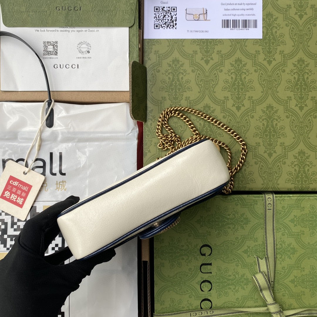 Gucci Marmont Super Mini Bag 17cm White