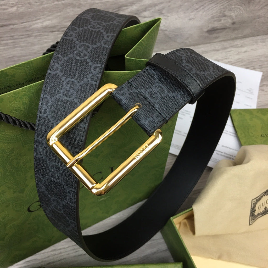 Gucci Belt With Square Buckle Black