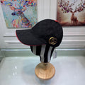 Gucci Canvas Baseball Cap with Web Black