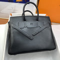 Hermes Etoupe Shadow Birkin 25 Black