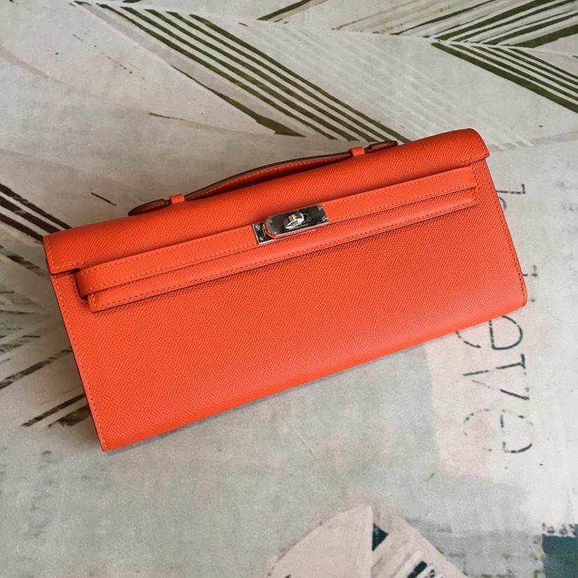 Hermes Kelly Classic Wallet 31cm Orange