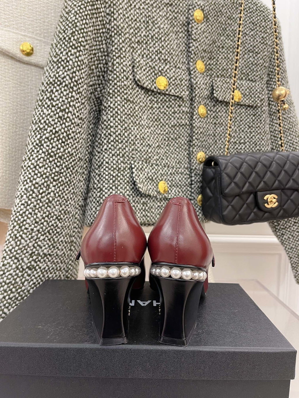 Chanel Open Shoes Red
