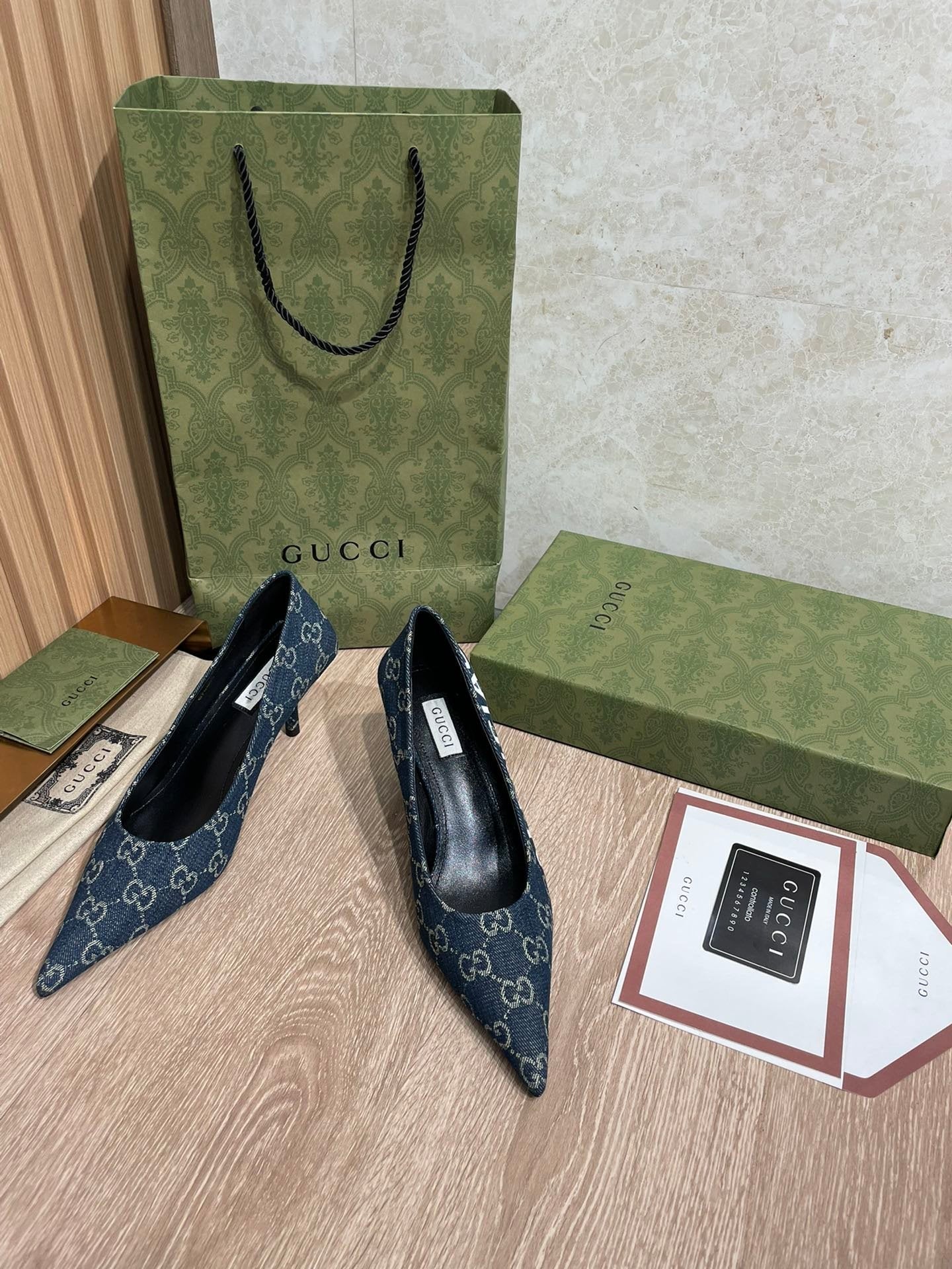 Gucci Balenciaga The Hacker Project Square Knife Pump Blue