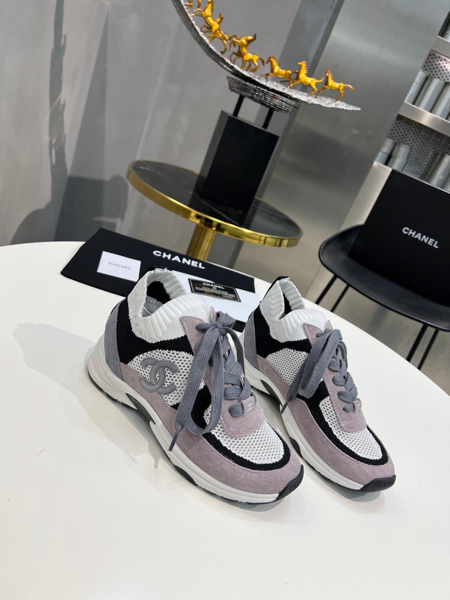Chanel Trainers Sneakers Purple
