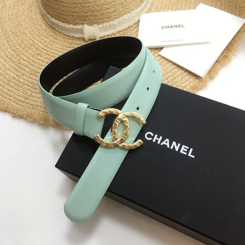 Chanel Belt With Double C Buckle White