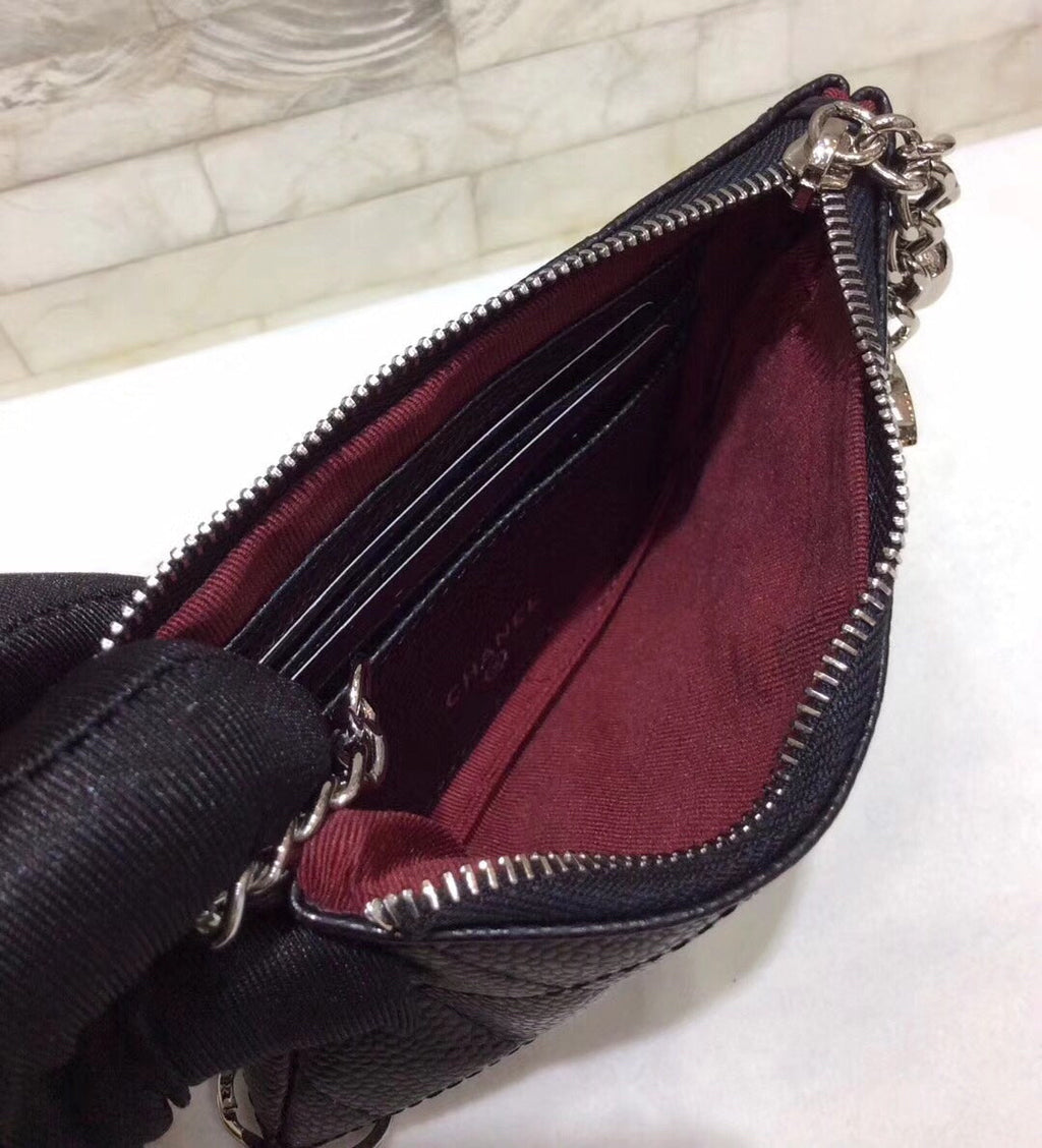 CO-CO Chanel Clutch With Silver Hardware 14cm