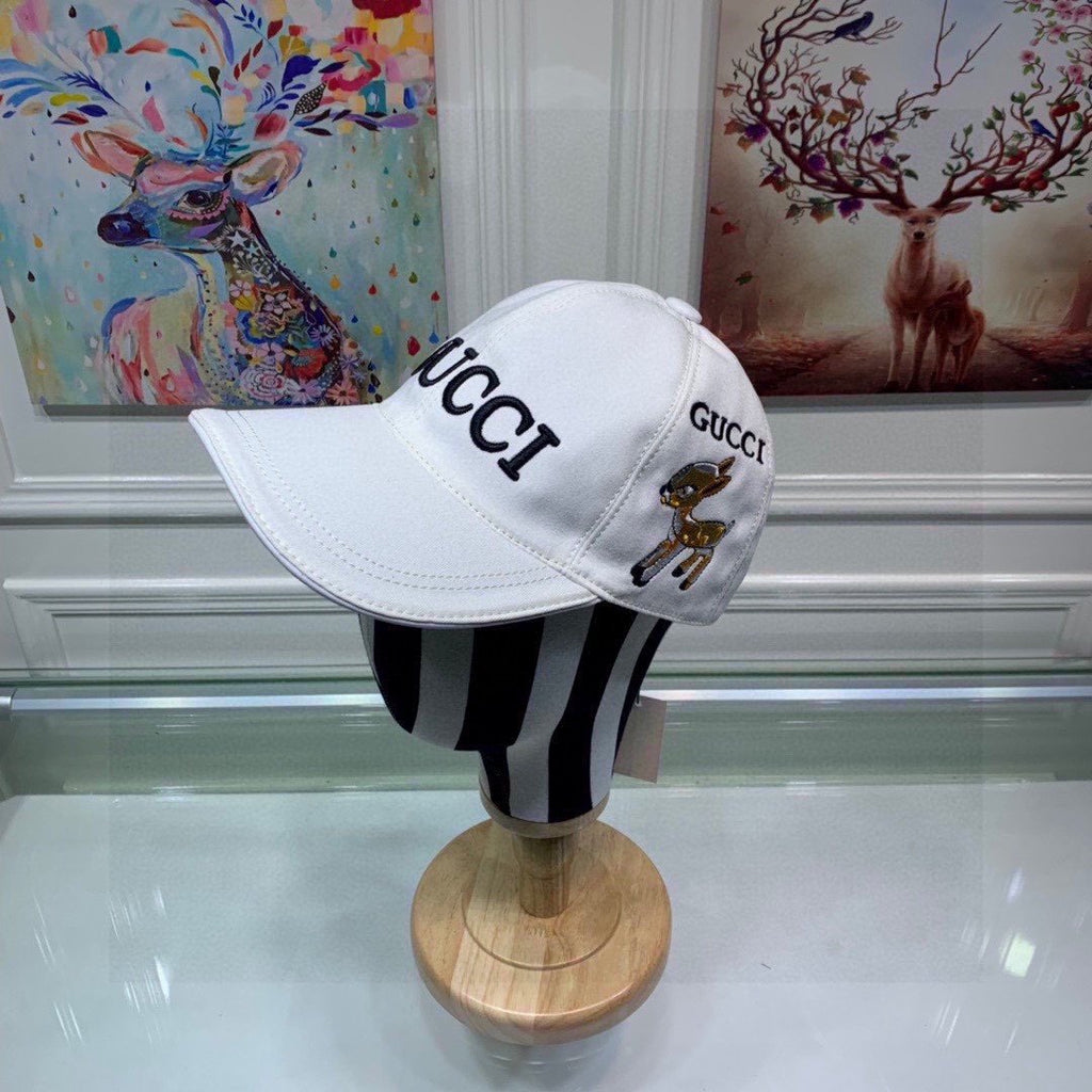 Gucci Bambi Embroidered Baseball Cap