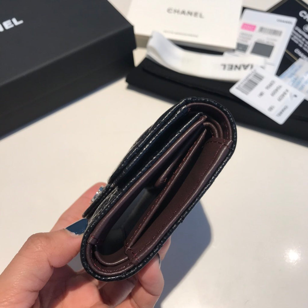 CO-CO Chanel Card Wallet With Silver Hardware 11cm