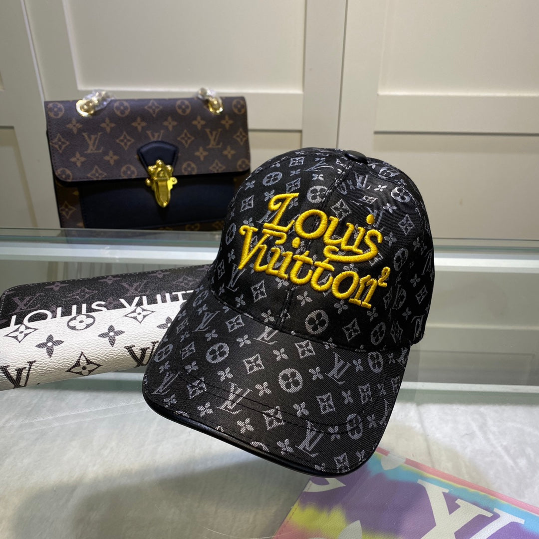 Louis Vuitton Monogram Embroidered Baseball Cap