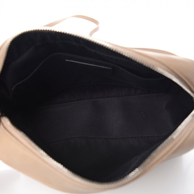 Saint Laurent Monogram Lou Camera Small Dark Beige Lambskin Leather Shoulder Bag