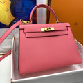 Hermes Kelly 28 Togo Gold Hardware Pink