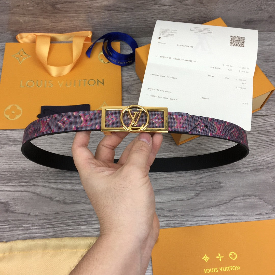 Louis Vuitton Dauphine Reversible Belt Black