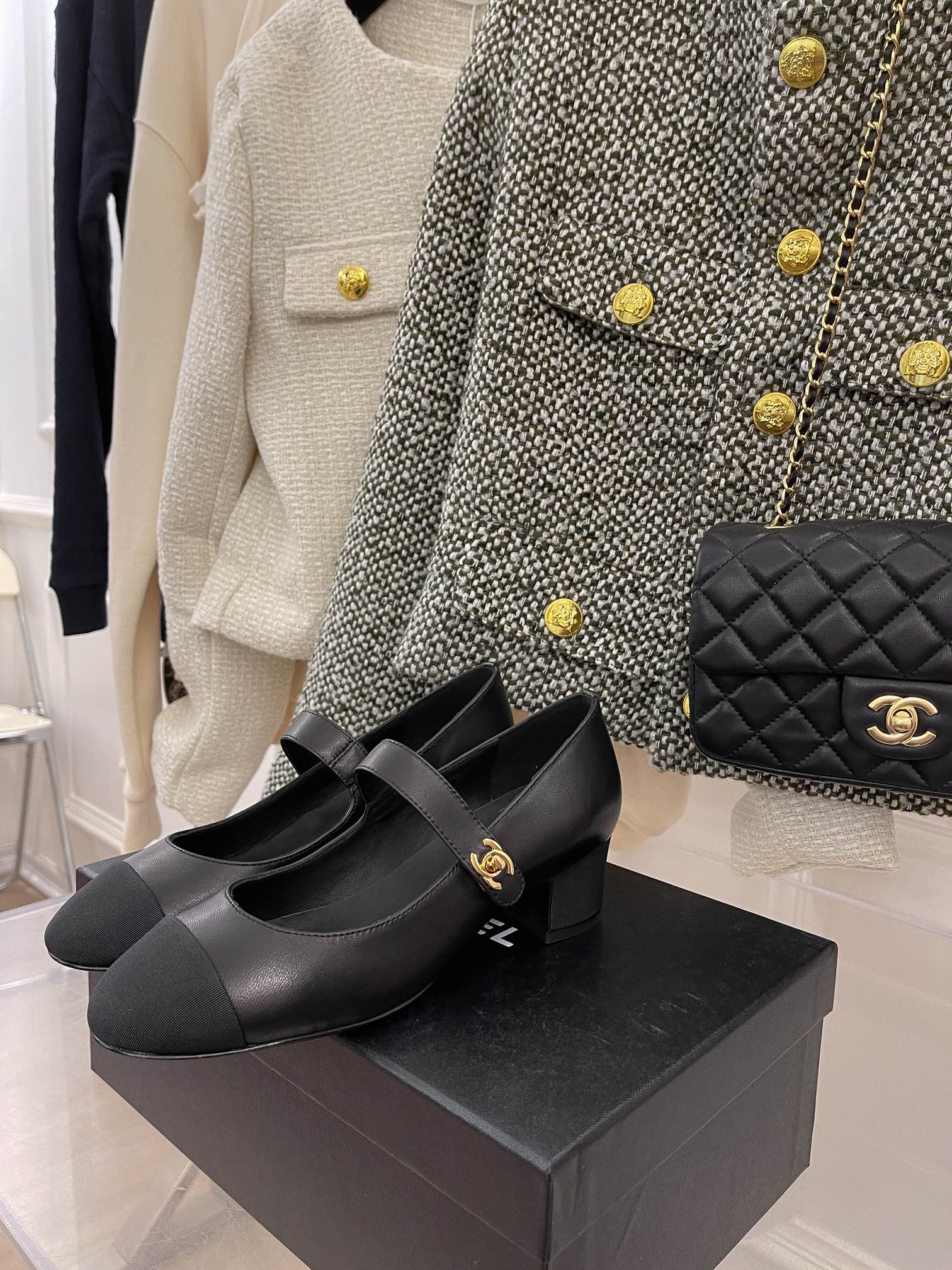 Chanel Sling Back 1.7 Inches Black