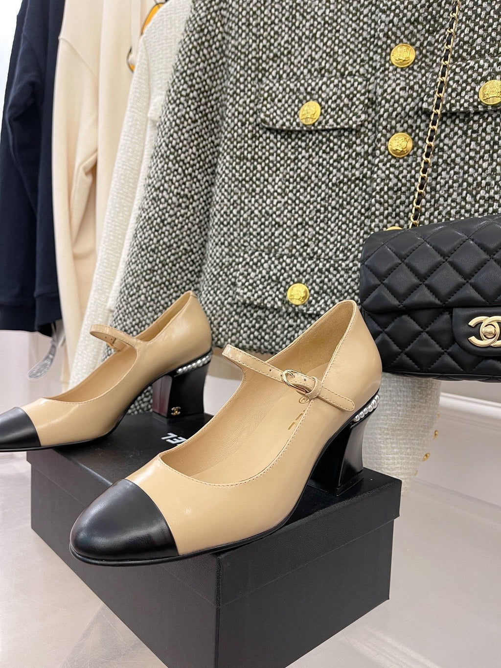 Chanel Open Shoes Beige