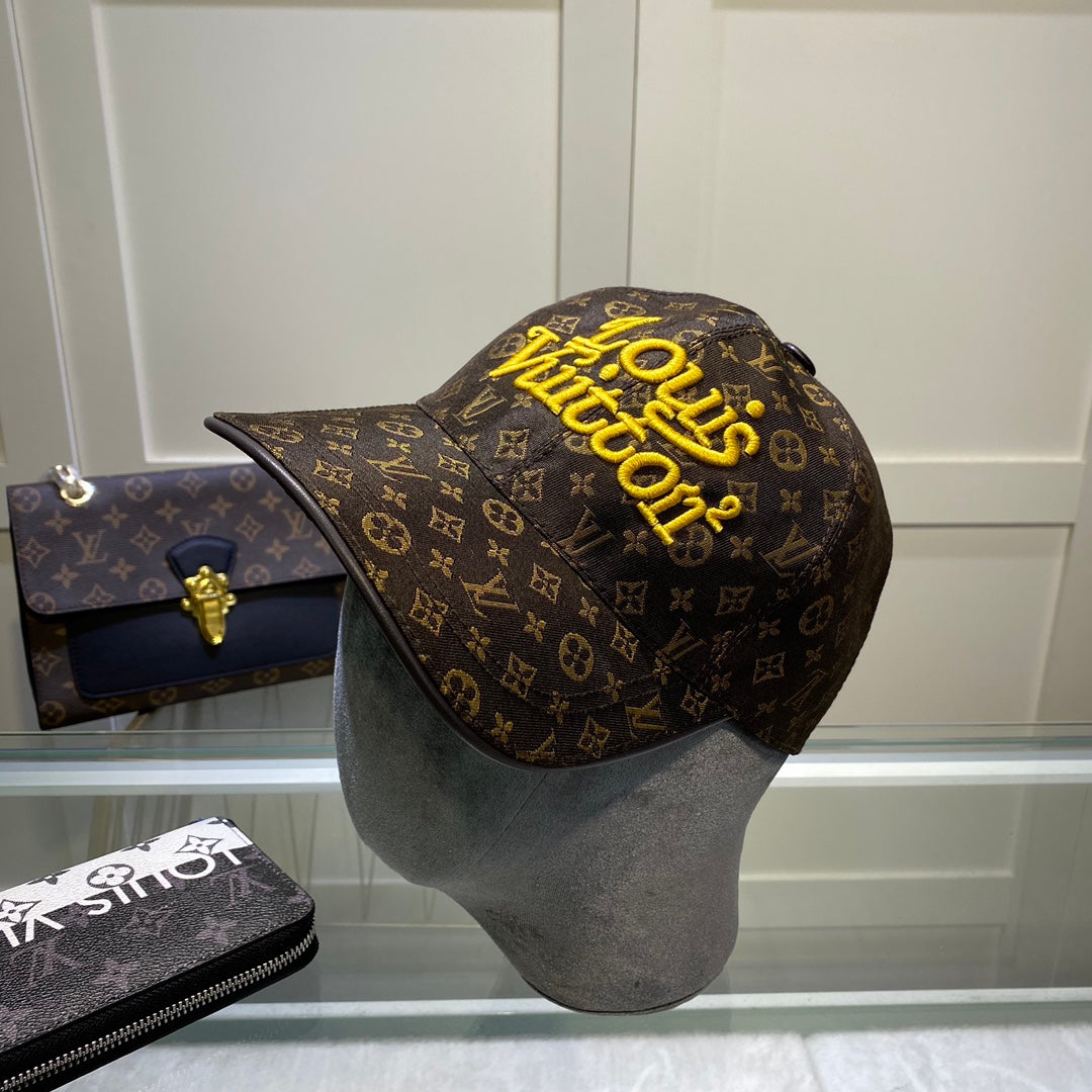 Louis Vuitton Monogram Embroidered Baseball Cap