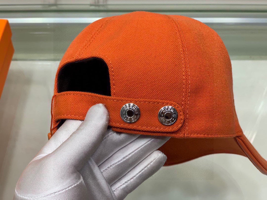 Hermes Davis H Primavera Cap Orange