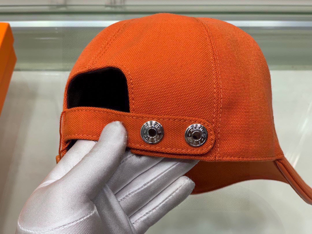 Hermes Davis H Primavera Cap Orange