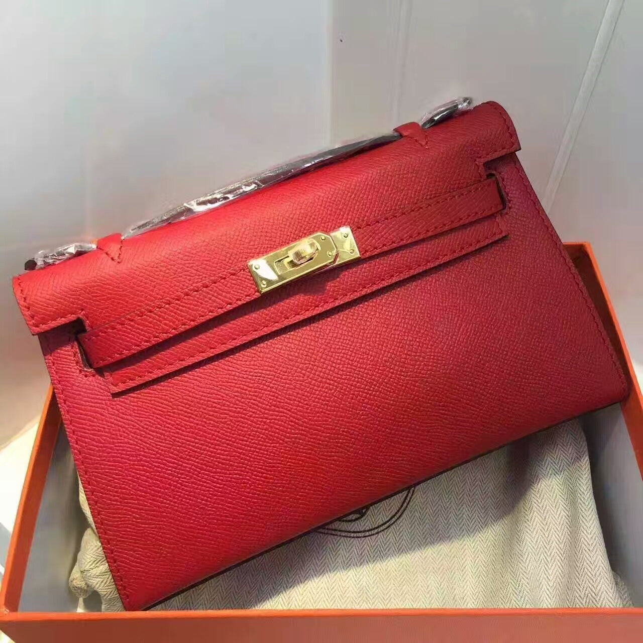 Hermes Kelly 22cm Red