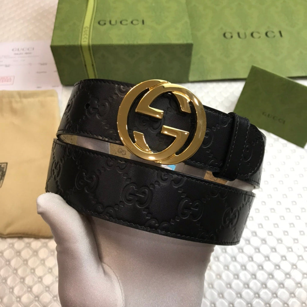 Gucci Belt With Double G Buckle Doreamon Black