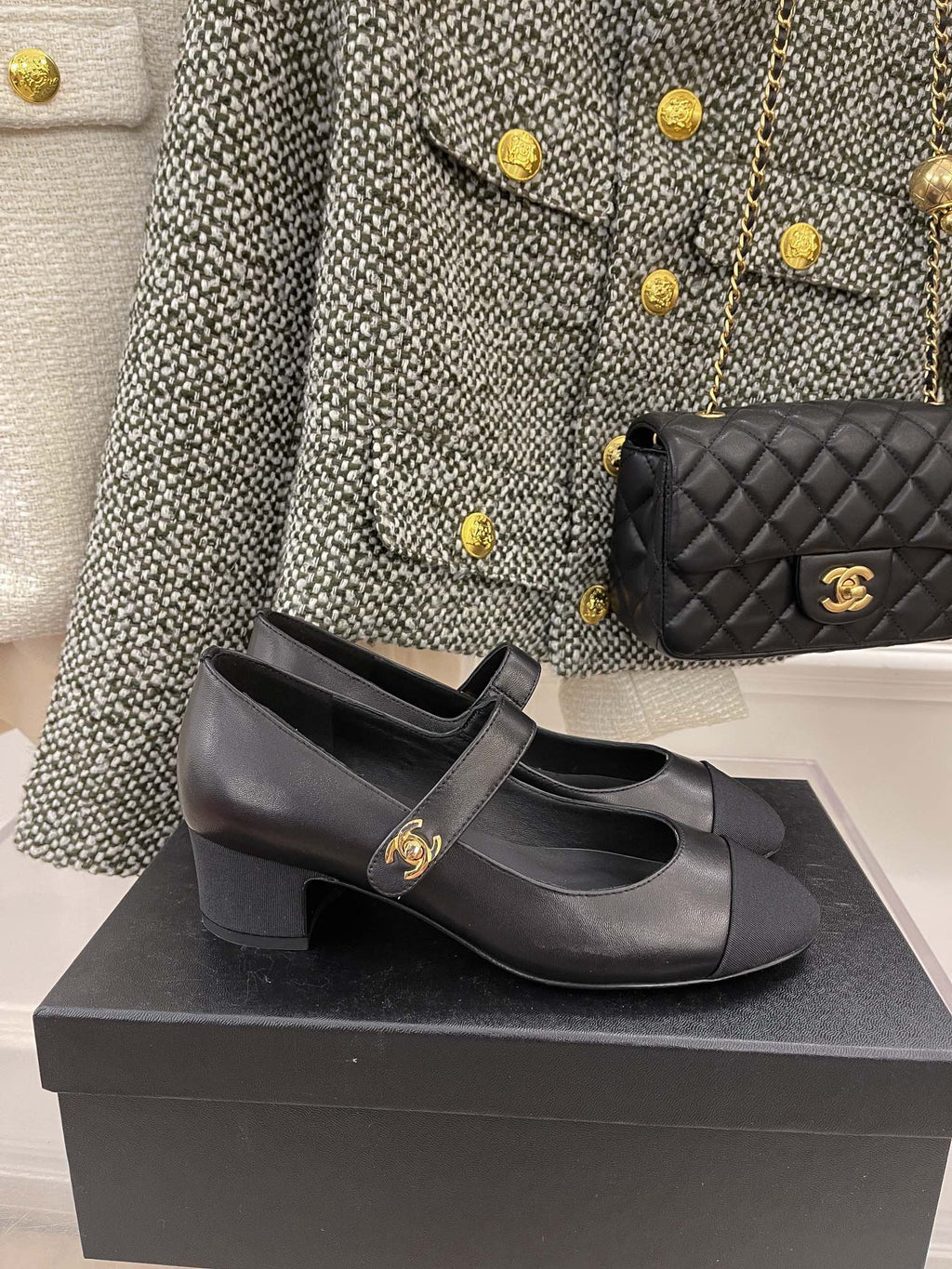 Chanel Sling Back 1.7 Inches Black
