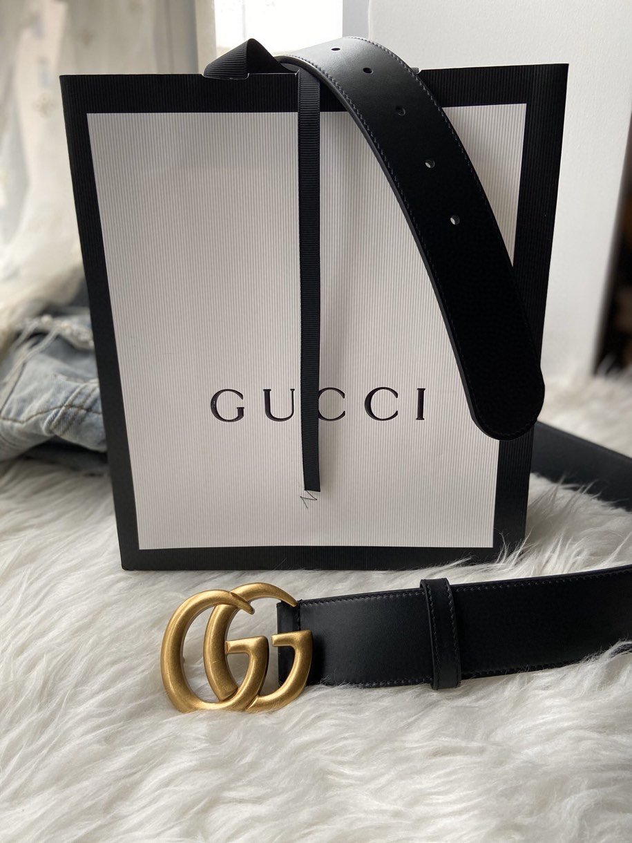 Gucci Belt With Double G Buckle Black