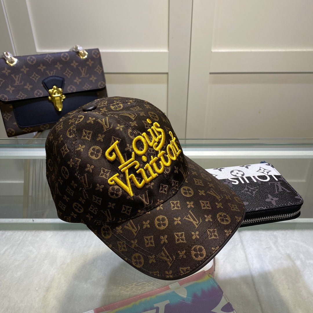 Louis Vuitton Monogram Embroidered Baseball Cap