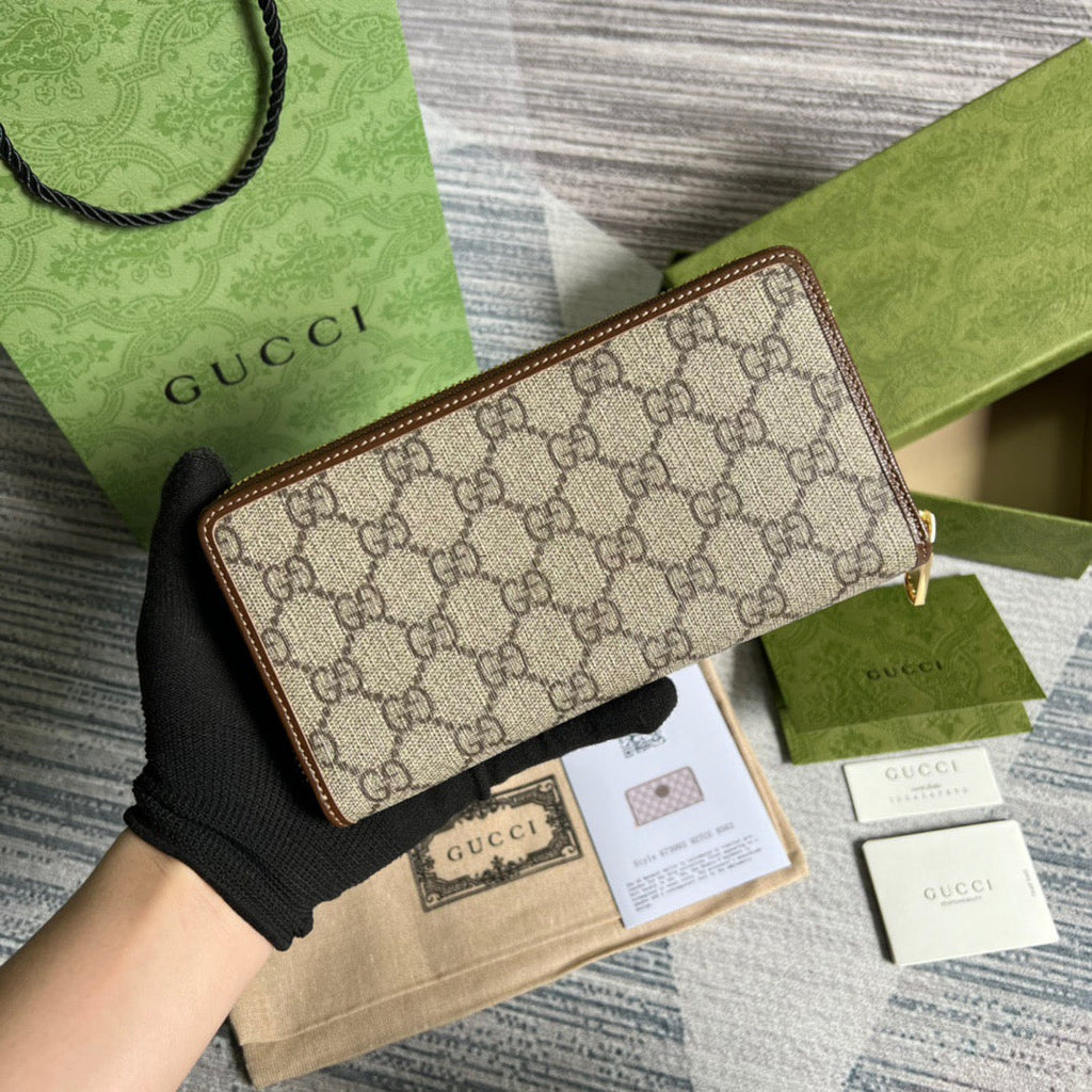 Gucci Ophidia GG Zip Around Wallet 19cm